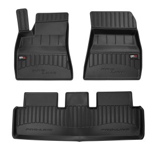 Tesla Model 3 Floor Mat - Omac - Proline Premium TPE - Black - '17-'24 Tesla Model 3 Floor Mat - Omac - Proline Premium TPE - Black - '17-'24